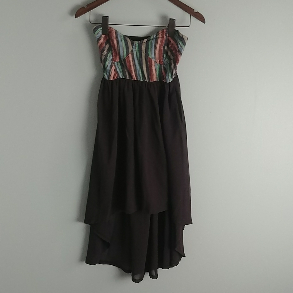 Element Live Learn Grow High-Low Strapless Dress